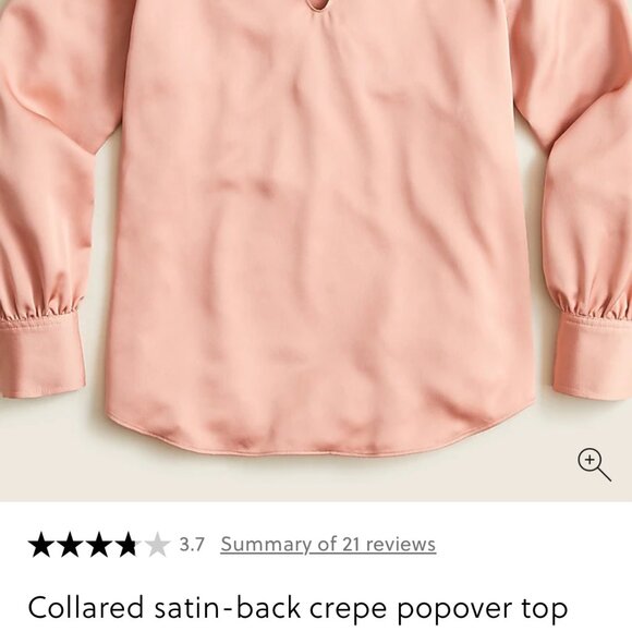J. Crew Satin-back Crepe Popover Top - Picture 5 of 5